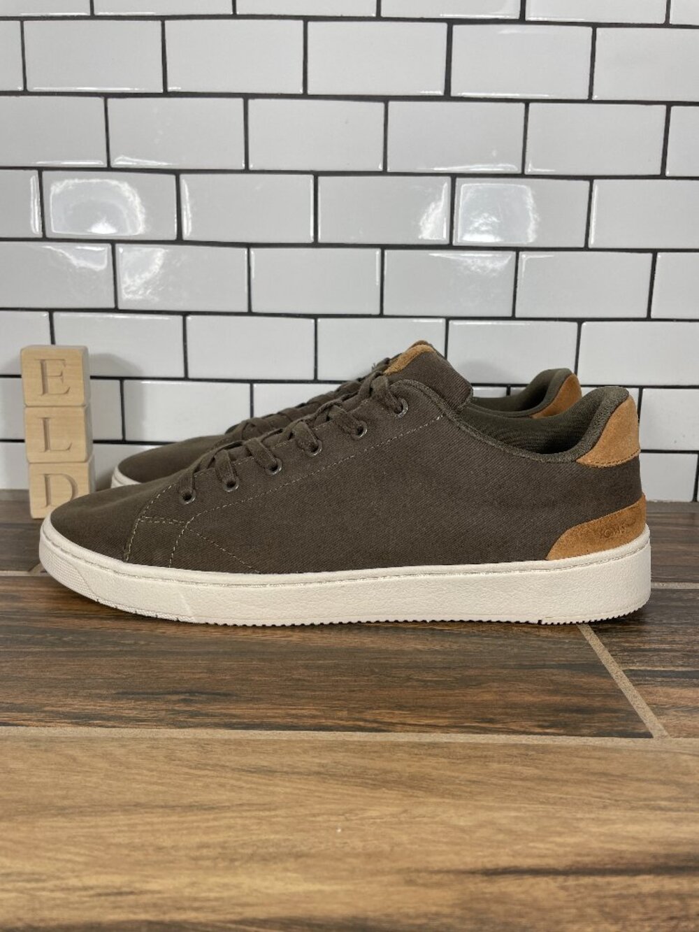 Toms TRVL Lite 2.0 Shoes Mens Size 14 Canteen Recycled Cotton Twill Sneakers
